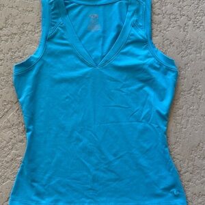 Athletic Works Teal V-Neck Tank Top